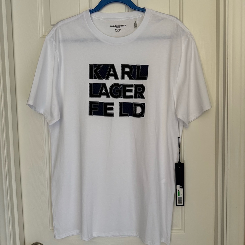 Karl Lagerfeld Paris Men's T-Shirt - White - Size L